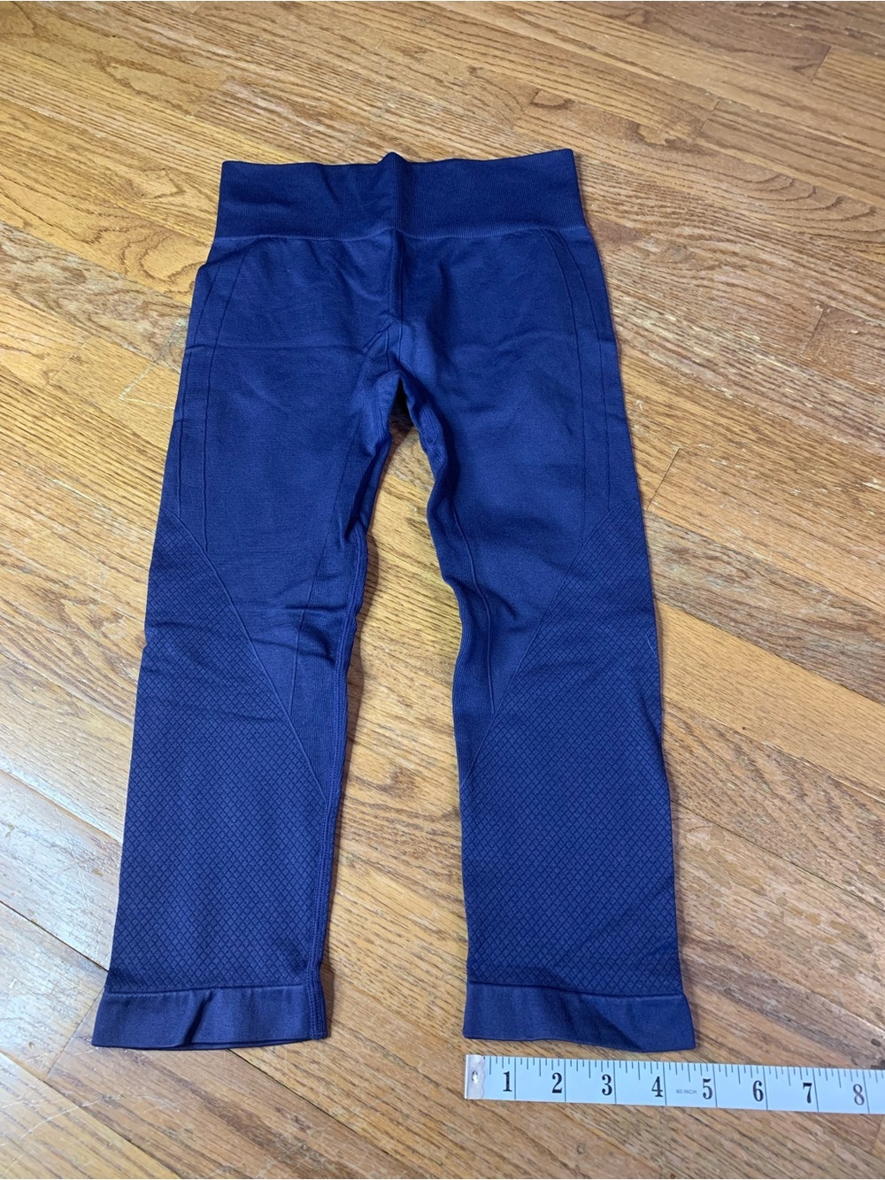 Athletic Works Eclipse Blue Seamless Leggings Capris Small S/P - Picture 7 of 7